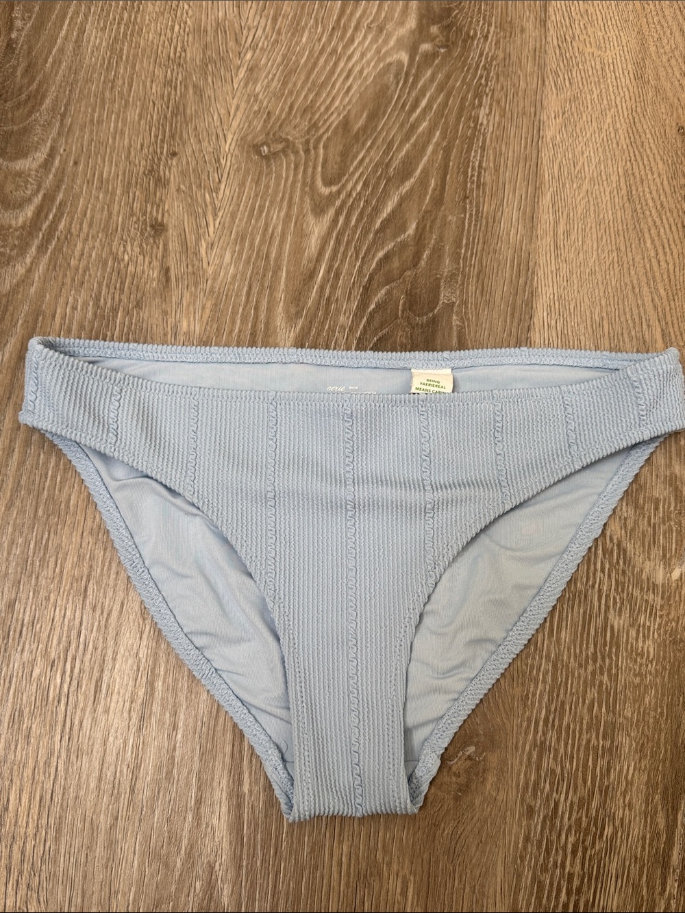 Baby Blue Ribbed Bikini Bottoms